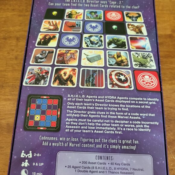 Marvel CODENAMES Card Game 2021 by Vlaada Chvatil USAopoly 2-8 players 15 min T1 - Picture 2 of 5